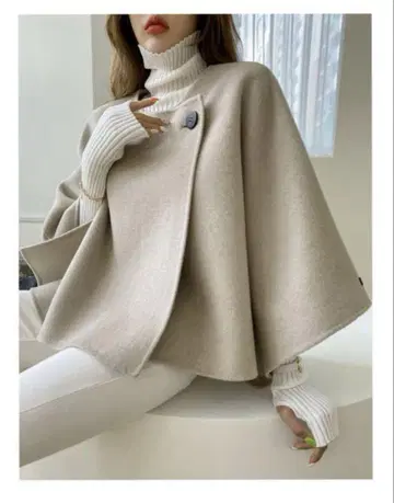 다바걸 울 혼방 케이프 자켓