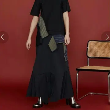 UN3D. 레이어 부품 스커트 / 레이어 파츠 스커트