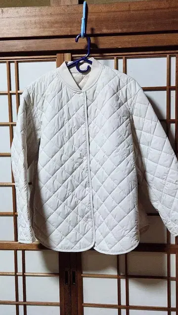 무인양품 화이트 퀼팅 자켓 XXL