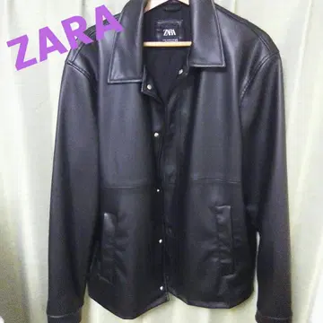 ZARA 블랙 합성 피혁 자켓