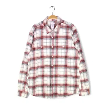 갭 플란넬 셔츠 라이트 플란넬 체크 무늬 긴팔 셔츠 GAP L 구제 의류