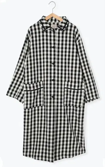 한정가 인하 sm2 사만사 모스모스 면린넨 라인 배색 코트 블랙 새상품