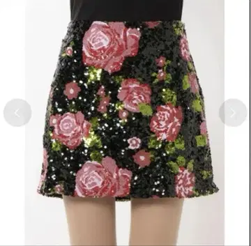desigual 꽃무늬 스팽글 미니 스커트 S 사이즈