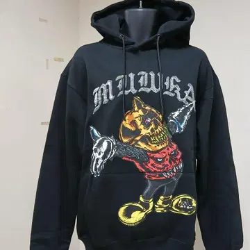 새상품 미사용 MISHKA (미시카) 맨투맨 후드티 블랙