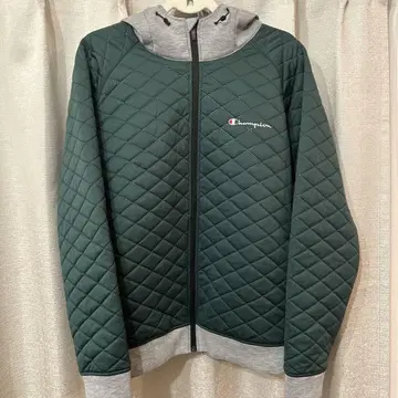 Champion 퀼팅 자켓 L 사이즈 다크 그린