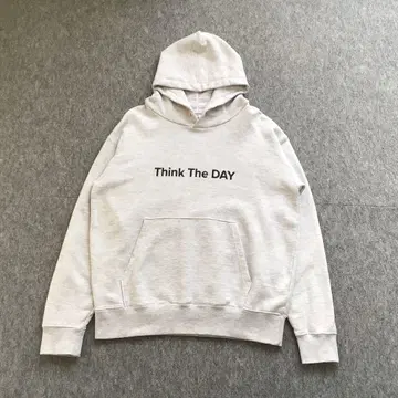 Think The Day 후드티 후디 그레이 L 사에코 자선