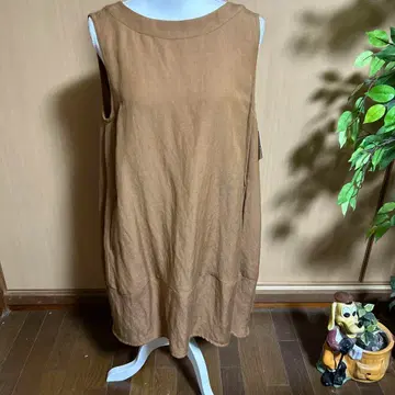 미사용 새상품 백리본 슬리브리스 튜닉 별 세 개 드레스 SOEN