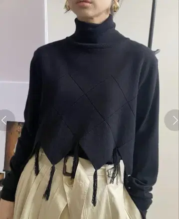 Ameri Vintage LAYERED RHOMBUS KNIT