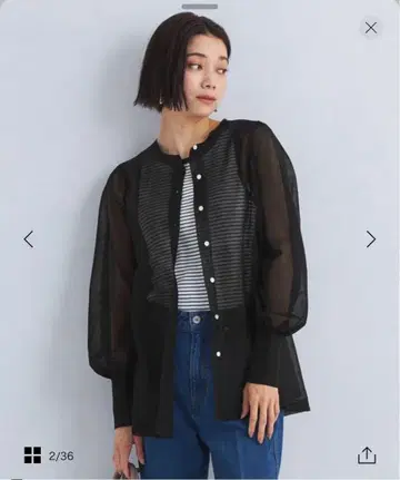 [ 미사용 ] 시어 탑 블랙