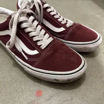 VANS 버건디 스웨이드 로우컷 스니커즈