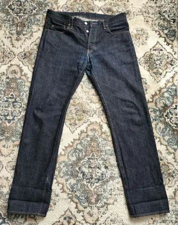 DENIME w33 데님 팬츠 다크 네이비 버튼 플라이