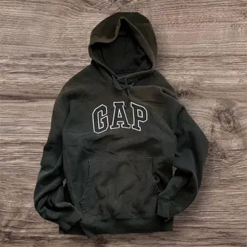 90s 올드 GAP 블랙 후드 부착 후드티 페이드 구택
