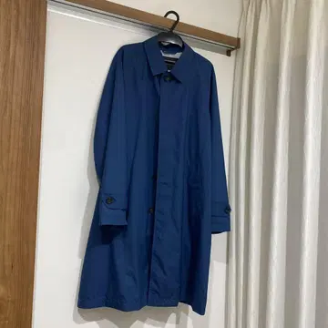 파랑 스텐카라 코트 긴팔