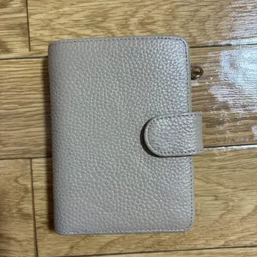 그레이 접이식 지갑 가죽 느낌