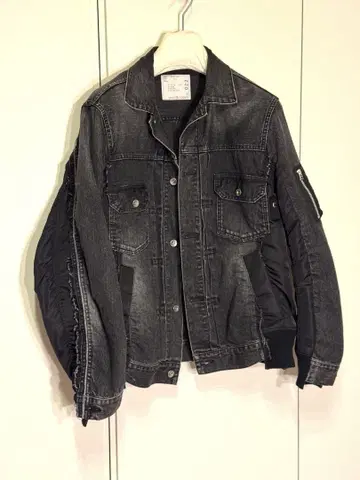 sacai MA-1 도킹 데님 자켓 SCM-022