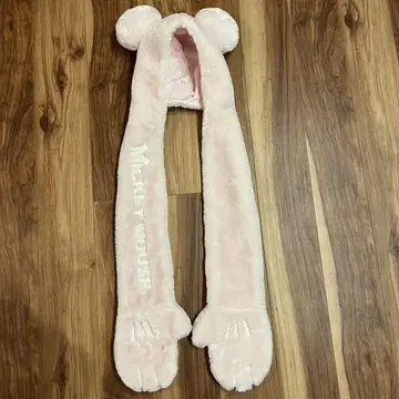 새상품급 디즈니 미키 후드 부착 머플러