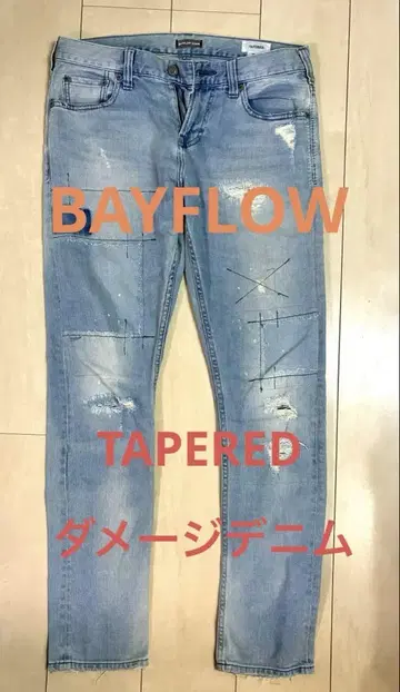 BAYFLOW 베이플로우 남성용 데미지 데님 테이퍼드 w30