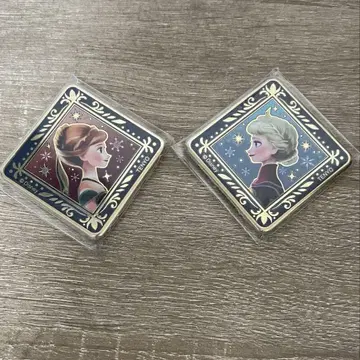 겨울왕국 금 배지 안나 & 엘사