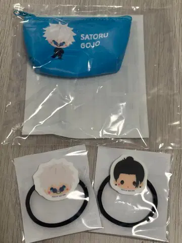 주술회전 회옥옥절 세가 럭키 쿠지 고죠 사토루 게토 스구루 파우치 머리끈