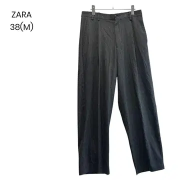 [ ZARA ] 슬랙스 팬츠 M 그레이 테이퍼드 센터 프레스 a1053