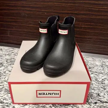 HUNTER Chelsea 블랙 레인부츠 UK7