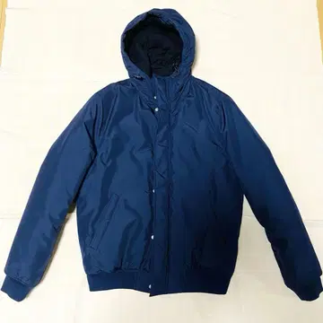 H&M 네이비 후드 부착 다운 자켓 남성용 M 사이즈