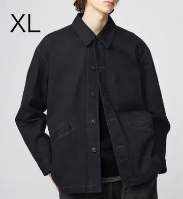 UNIQLO U 오버 사이즈 컬러 데님 자켓 블랙 XL