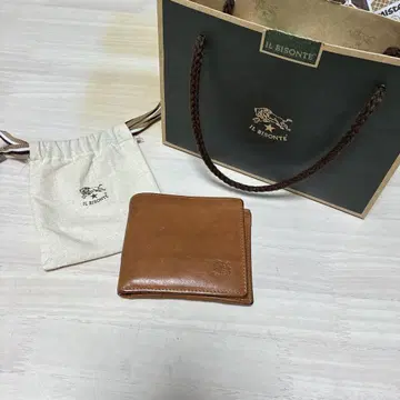 IL BISONTE 접이식 지갑 브라운 수납 가방 포함