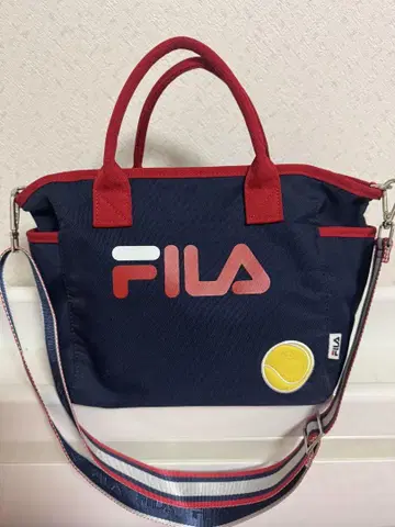 FILA 숄더백 네이비/레드