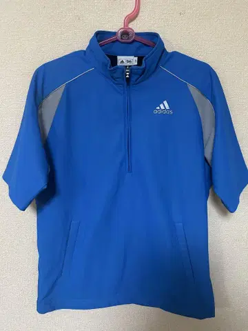 아디다스 골프 adidas 남성용 하프 지퍼 반팔 나일론 자켓
