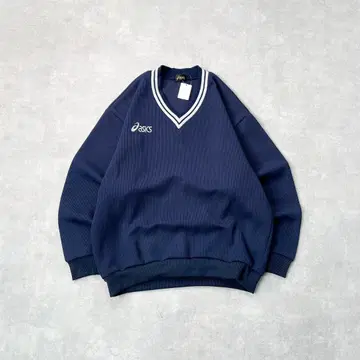 [ asics ] 90s V넥 스웨터 칠드런 스웨터