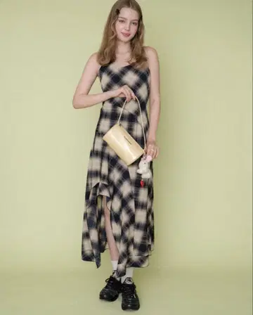 앨리슨 브라운 VINTAGE LIKE CHECK LONG DRESS
