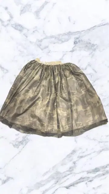 레이어드 카모플라쥬 스커트