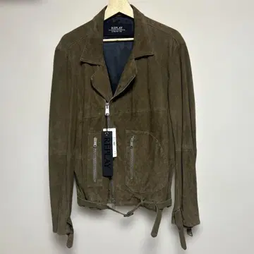 REPLAY 스웨이드 라이더 자켓