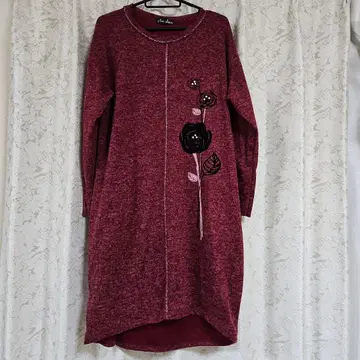 New collection 이탈리아제 장미 펄 패턴 원피스