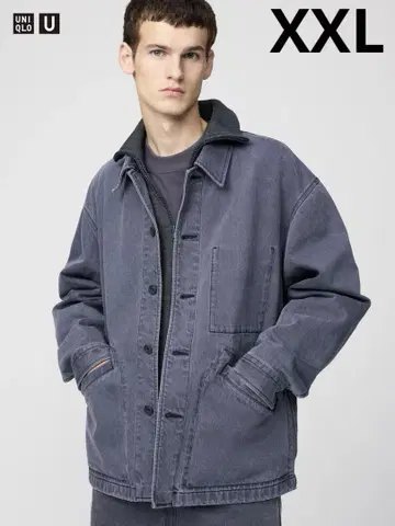 [새상품] UNIQLO U 오버사이즈 컬러 데님 자켓 XXL