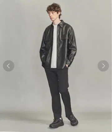 BEAUTY&YOUTH 인조 가죽 셔츠 자켓 블랙 M