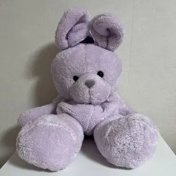 보라색 토끼 모양 봉제 인형 백팩