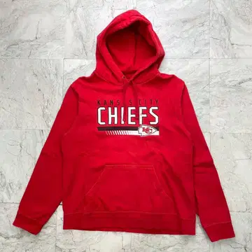 NFL 풀오버 후드티 캔자스시티 치프스 빅 로고 레드 남성용 L
