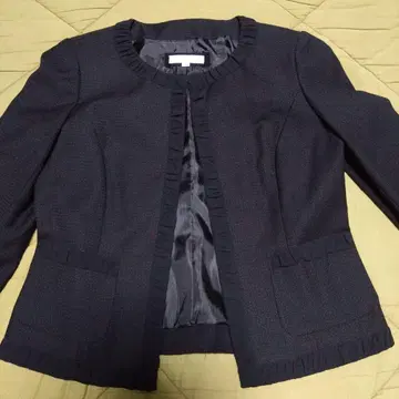 anyFAM 블랙 노카라 자켓 사이즈 2