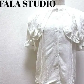 FALA STUDIO 프릴 달린 화이트 셔츠 [ 50 ]