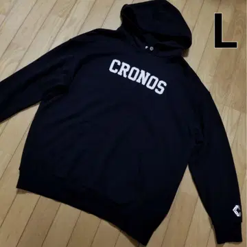 CRONOS 풀오버 후드티 블랙 L 사이즈