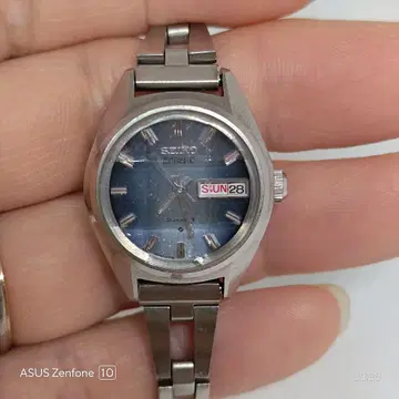 세이코 블루 다이얼 자동 와인딩 21석 여성용 작동품