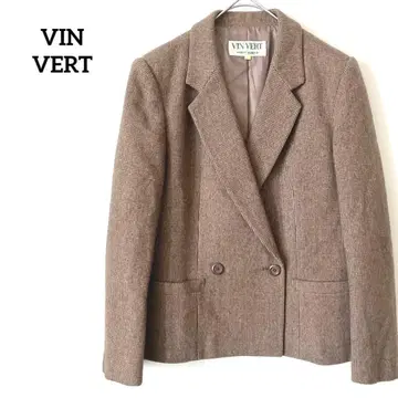 뱅베르 브라운 테일러드 자켓 울 95 따뜻한 VIN VERT