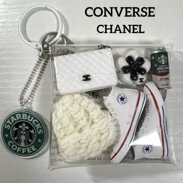 가챠 파우치 CONVERSE 화이트 카페