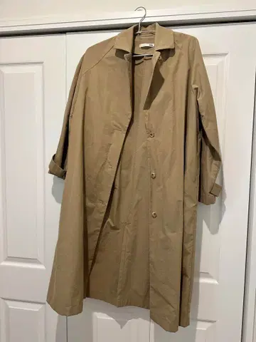 evam eva 베이지 트렌치코트 롱 기장