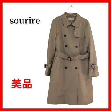 sourire 수리르 트렌치코트 베이지 롱 코트 B135