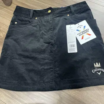 Callaway 여성용 스커트 M 블랙 코듀로이