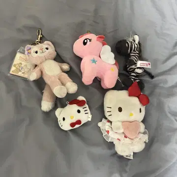 헬로키티 유니콘 곰 제브라 키링 세트