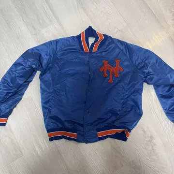 Mets 바시티 자켓 파랑